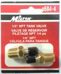 Milton 1/4^ Tank Valve 2pc