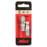 Milton Hi-Flo V-Style Steel Plug 2/cd