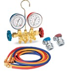 FJC R134A  Brass Manifold Gauge Set