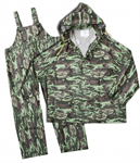 PVC Camo Rain Suit 3pc lg