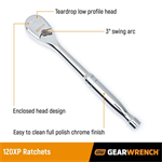 Gearwrench 1/4^dr 120xp Ratchet 5^