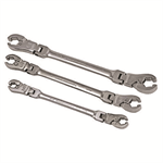 GWR Flex Head Ratcheting Wrench Set-SAE 3pc