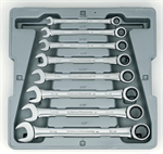 GWR SAE Ratcheing Combo Wrench Set 8pc